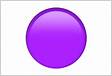 Círculo morado Emoji Significado, copiar y pegar, combinacióne